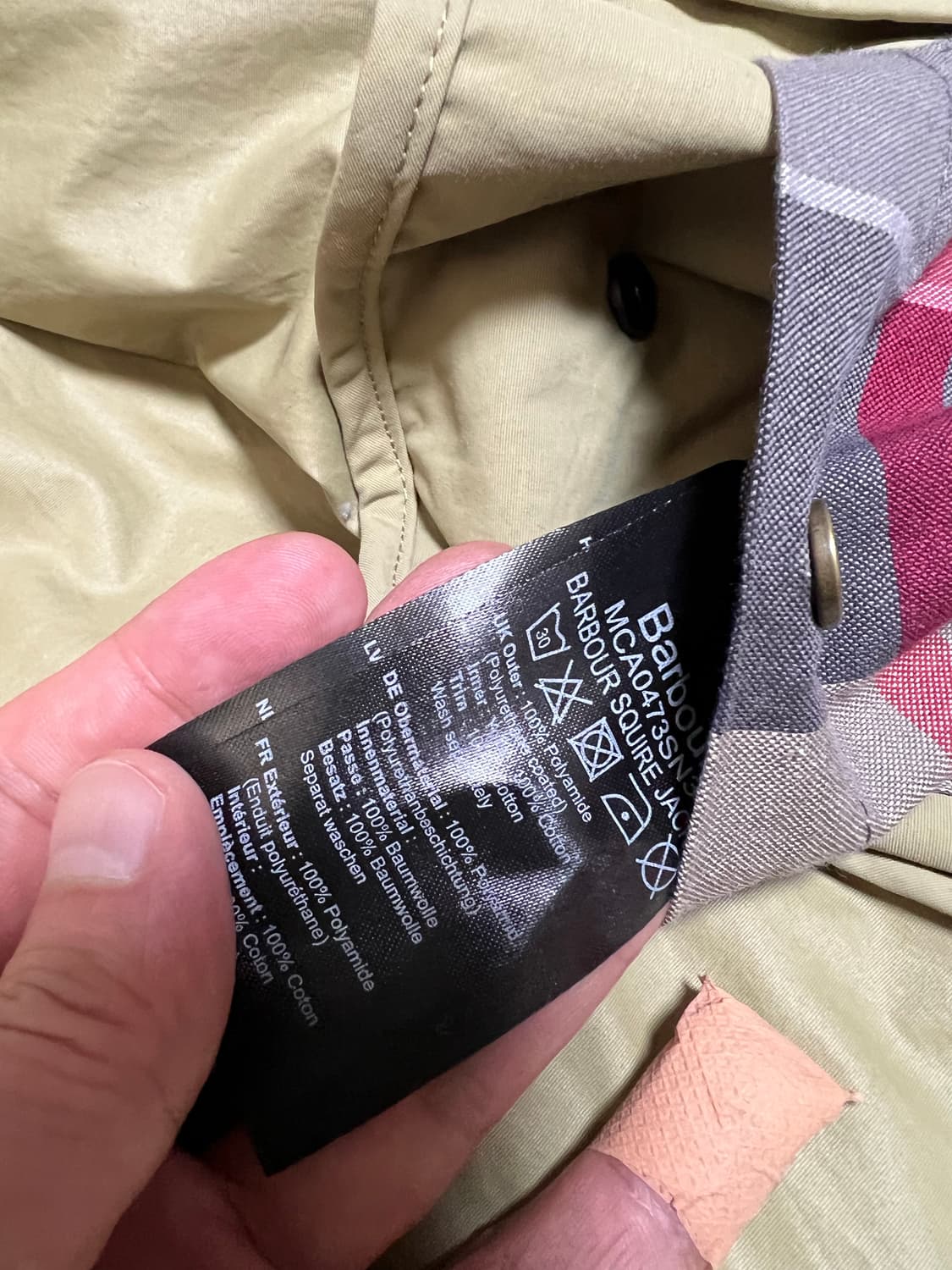 barbour 바버 드레스 타탄 나일론 코팅 자켓 상품이미지3