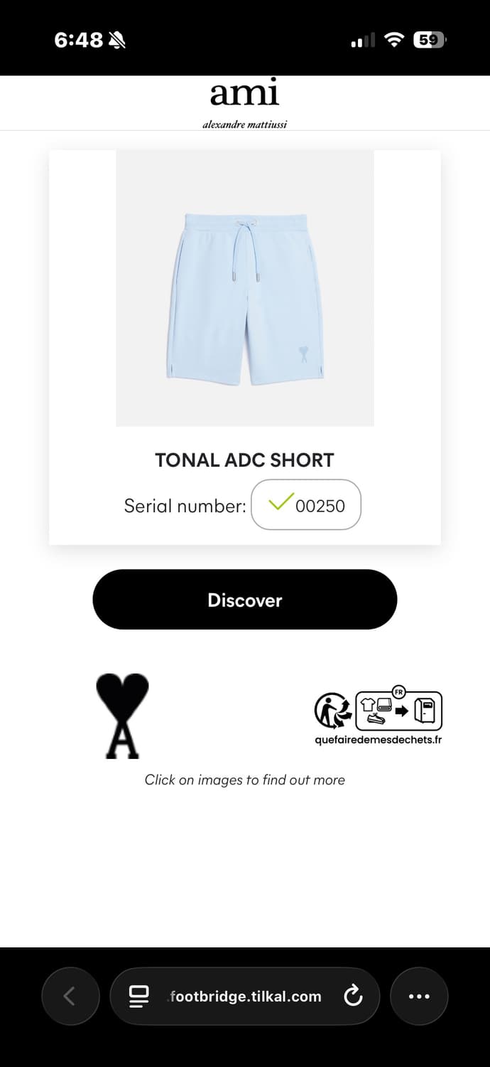 아미(AMI) 스몰 하트 로고 스웨트 반바지 상품이미지9