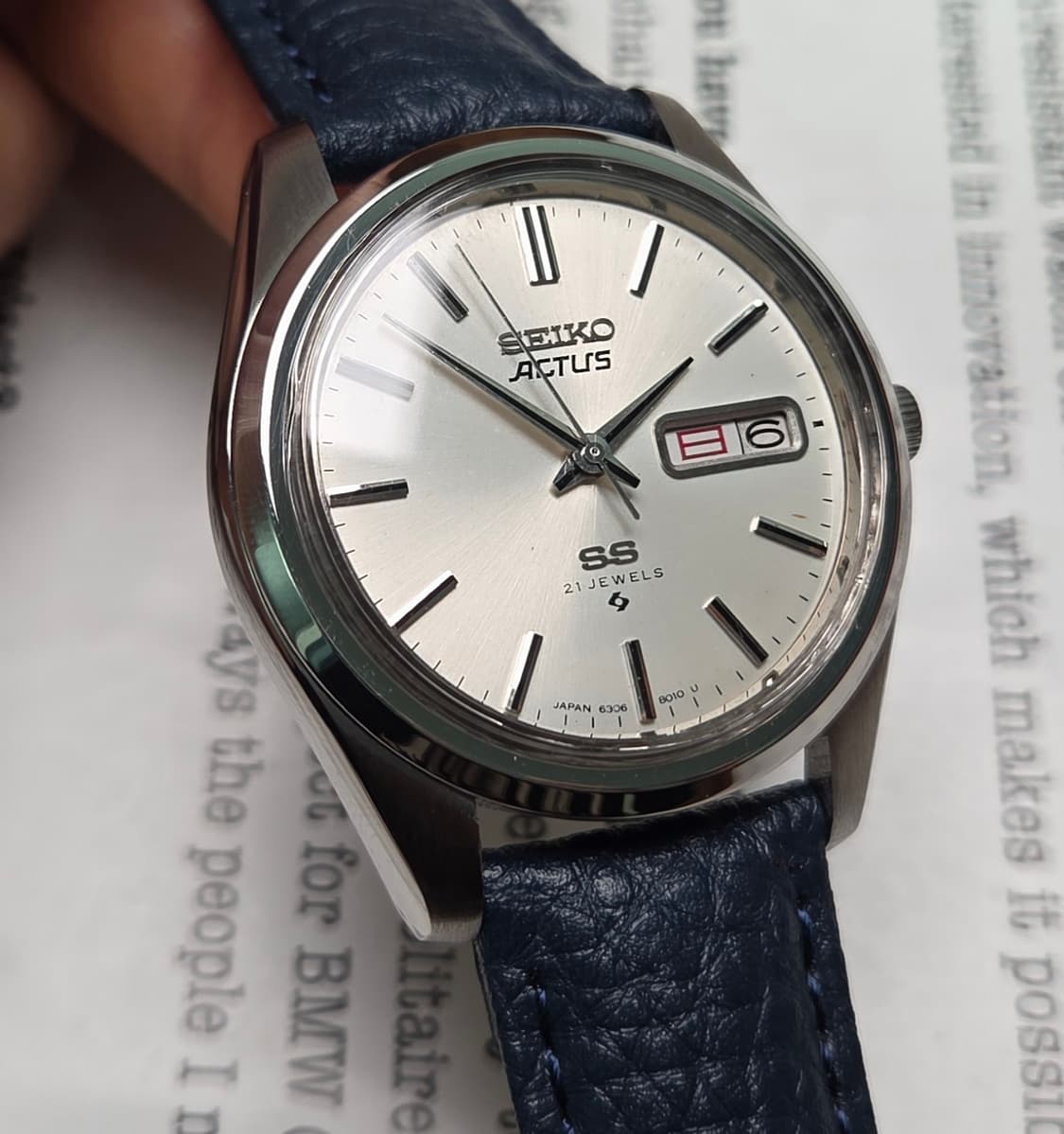 레어] 빈티지 세이코 SS 칼침핸즈 순정 실버판 한자 데이데이트 오토매틱 상품이미지9
