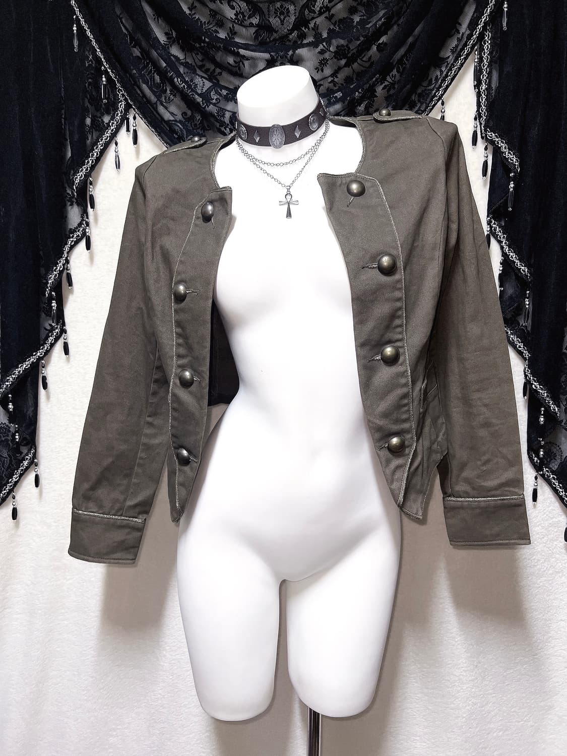 세실맥비 견장 나폴레옹 자켓 밀리터리 y2k 와투케 펑크 대장 갸루 핀터 상품이미지9