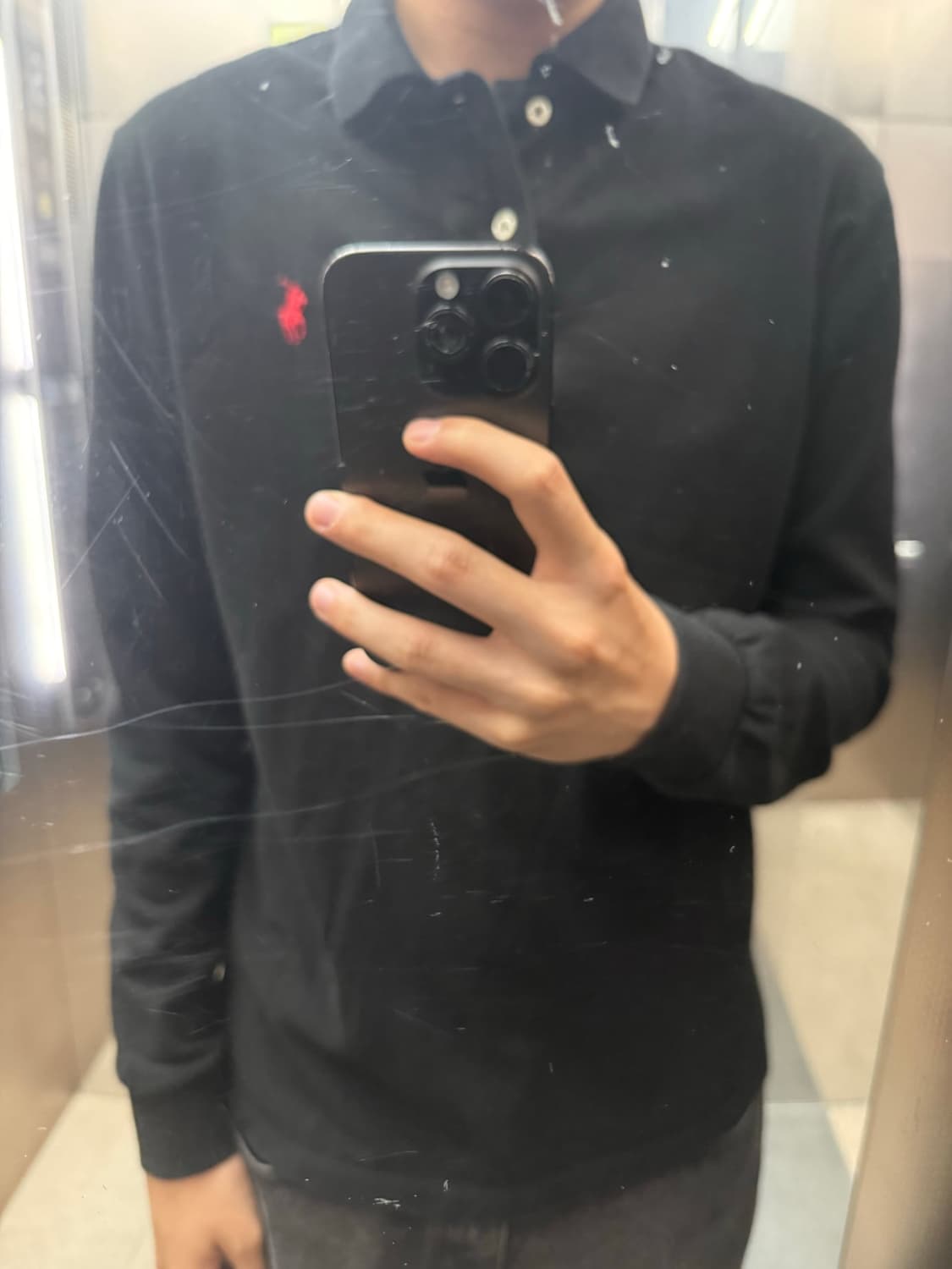 (M)폴로 커스텀 슬림핏 카라 롱슬리브 상품이미지2
