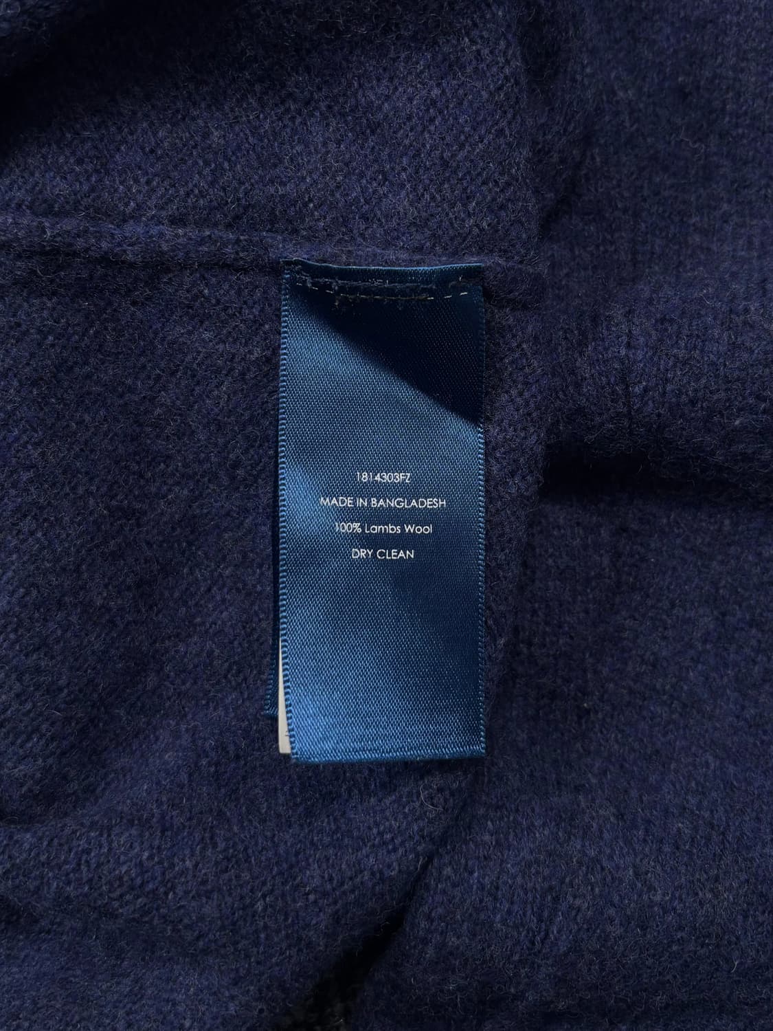 폴로 램스울 블루 브이넥 니트 상품이미지6