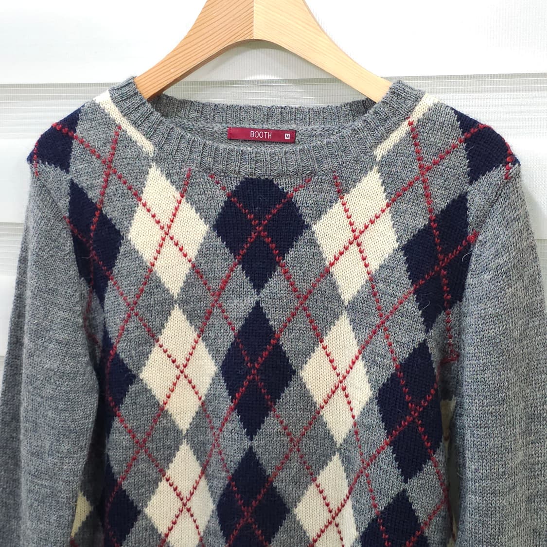 BOOTH 아가일 니트 스웨터- 우먼M 상품이미지2