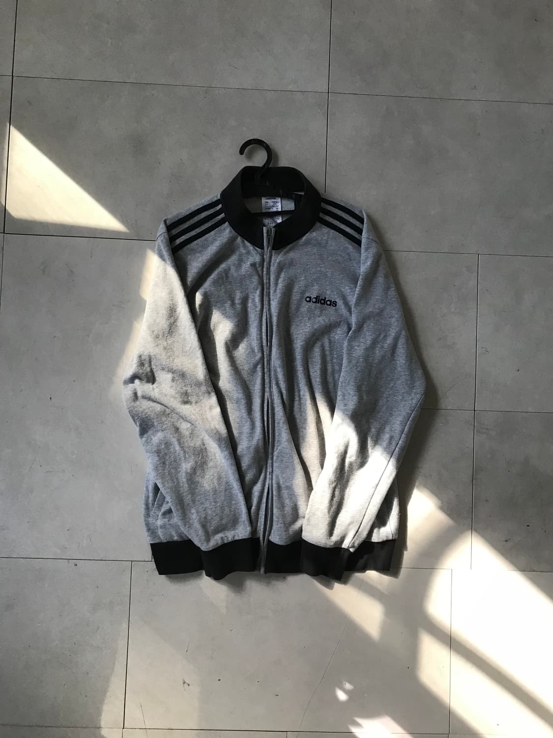 아디다스 그레이 블랙 삼선 면집업 상품이미지6