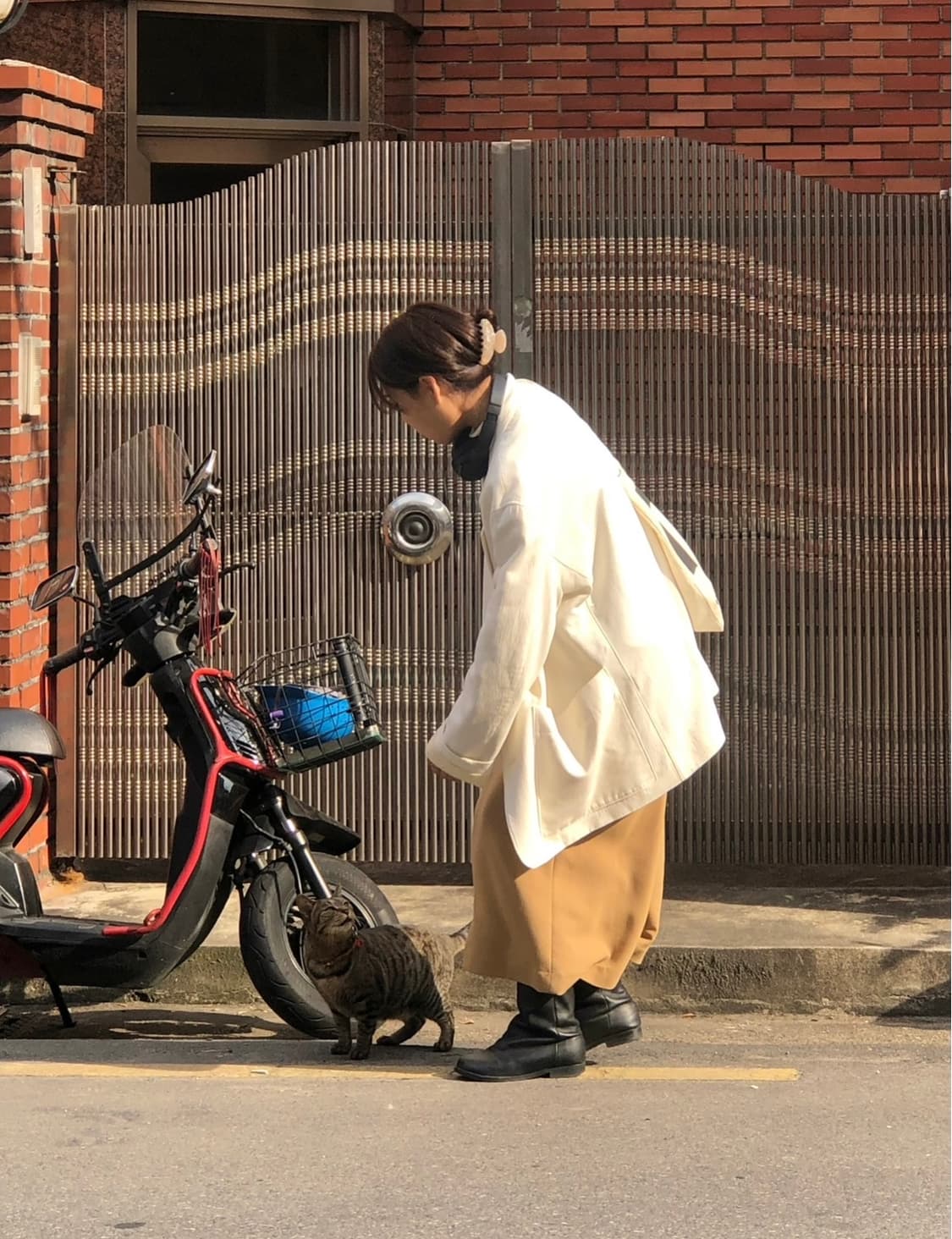 오라리 머스타드 울 스커트 상품이미지1