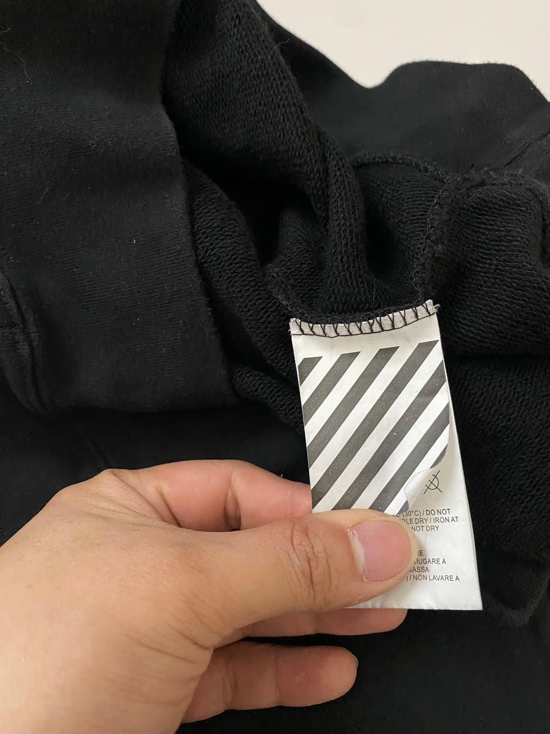 Off-White 블랙 후드티 L 상품이미지4