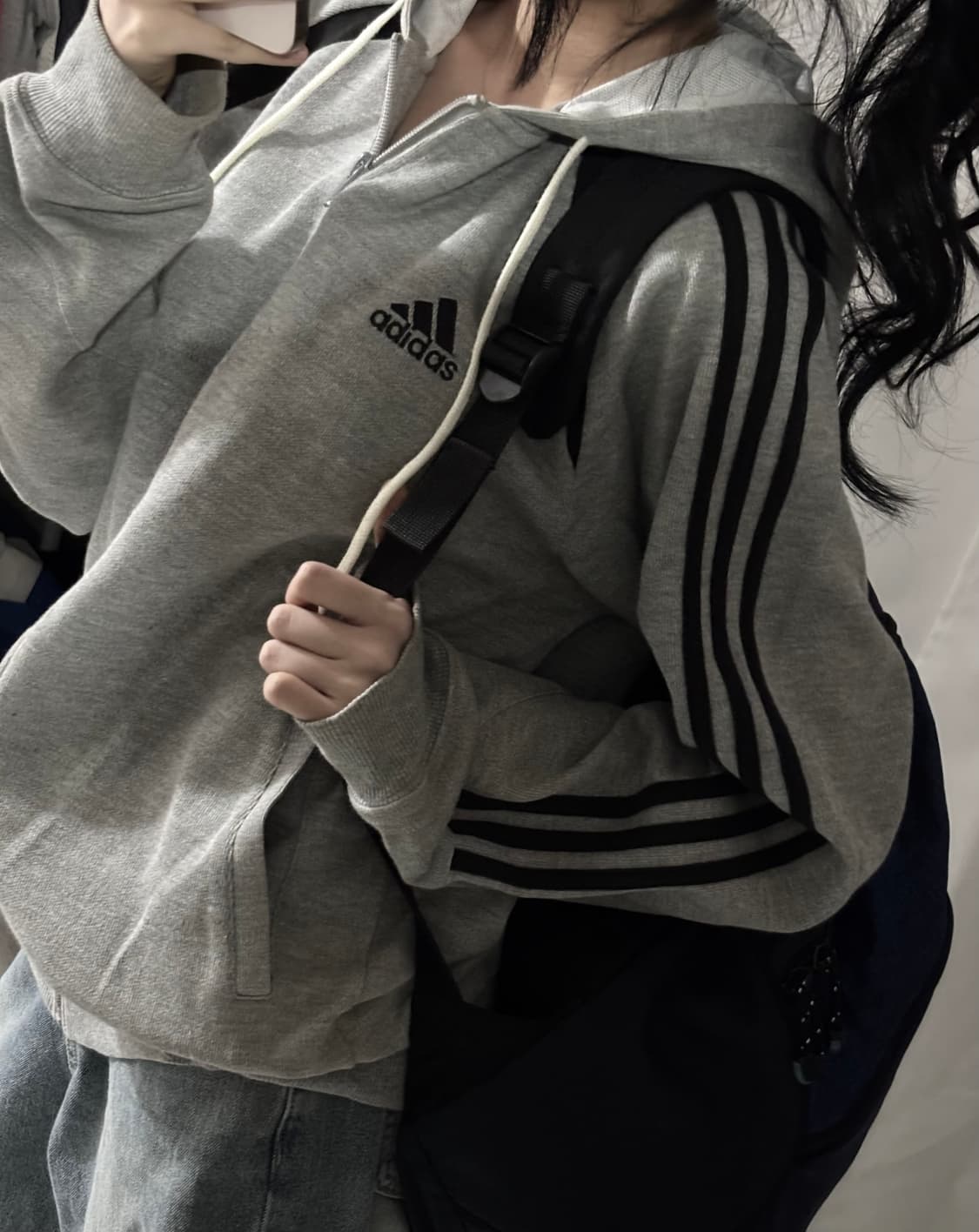 🐰아디다스 그레이 코튼 데일리 후드집업🪽 상품이미지5