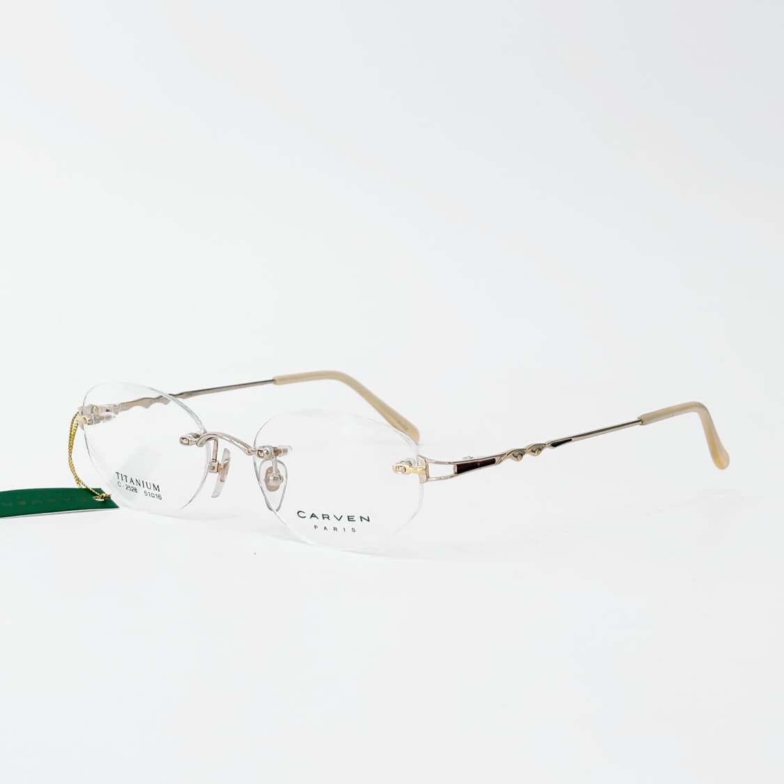 키지클럽 CARVEN 골드 트위스트 무테 데드스탁 빈티지안경 상품이미지4