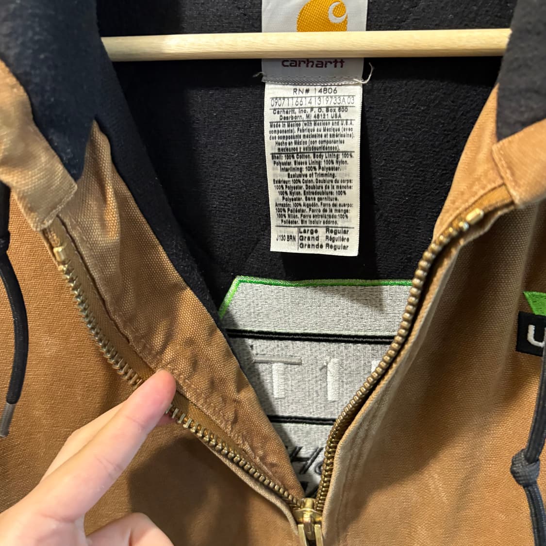 90‘s 칼하트 J130 덕 엑티브 후드 워크자킷 상품이미지7