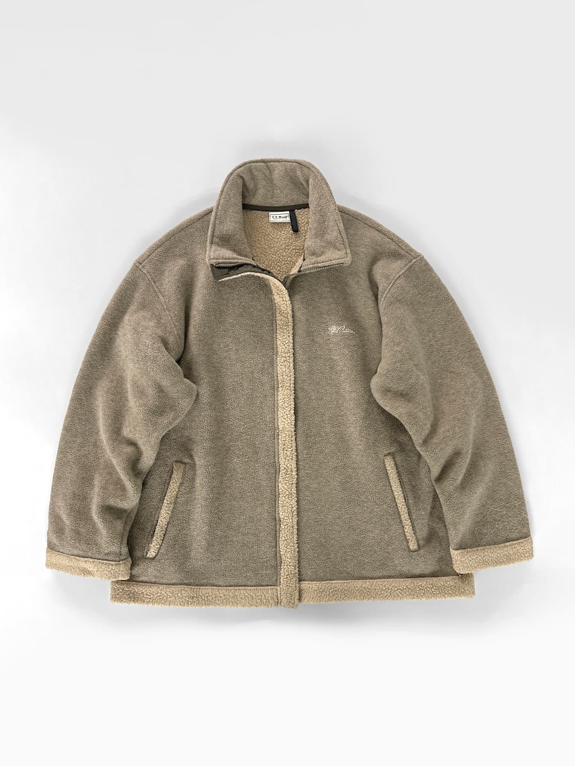 90s 빈티지 엘엘빈 쉐르파 라인 플리스 자켓 상품이미지2