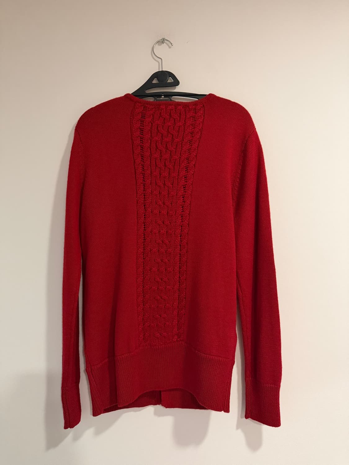 Peacebird 레드 케이블 니트 가디건 상품이미지2