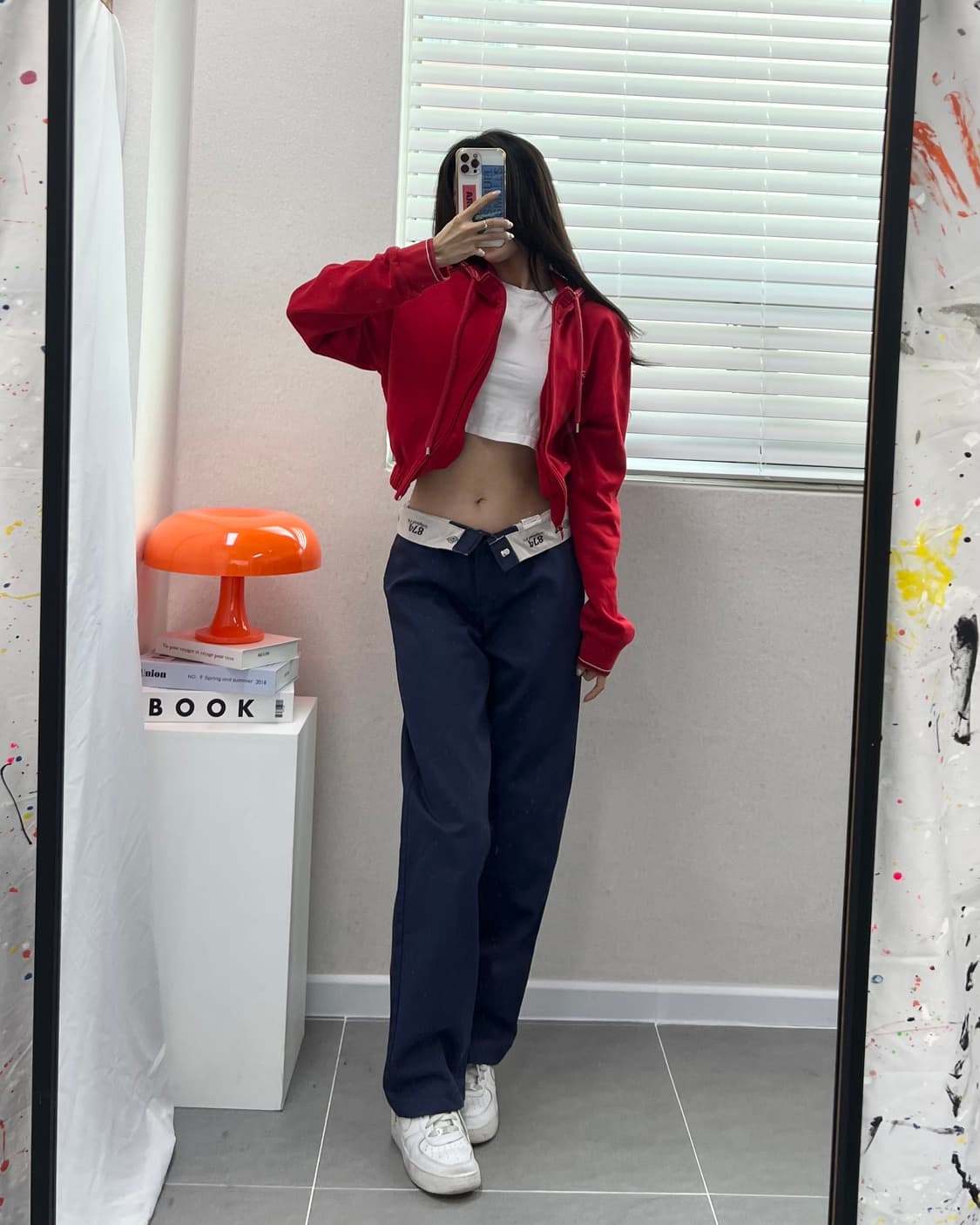 (WOMEN)라코스테 크롭 후드집업-M1445 상품이미지8