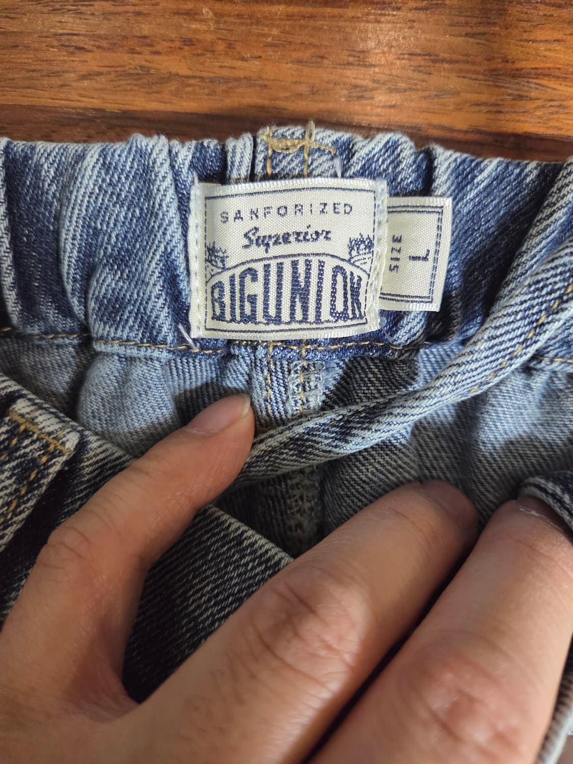 빅유니온 파라슈트 카고 와이드 데님팬츠 L 대략 32~ 상품이미지4