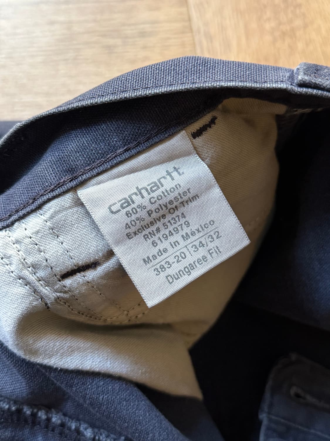 [34]칼하트 USA 빈티지 워싱 미드나잇 네이비 싱글니 카펜터 워크팬츠 상품이미지8