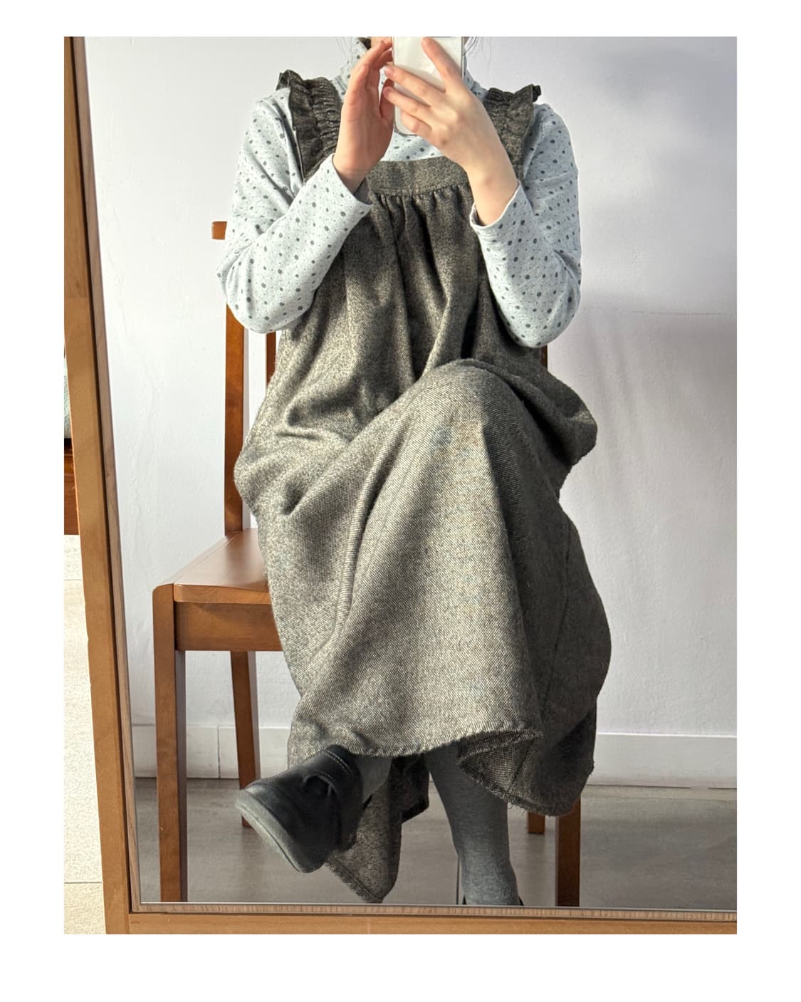 일본빈티지 귀여운 프릴 원피스 상품이미지4