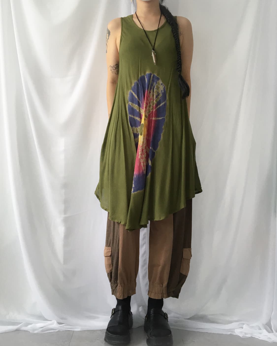 Dyed printing unbalanced onepiece 상품이미지8