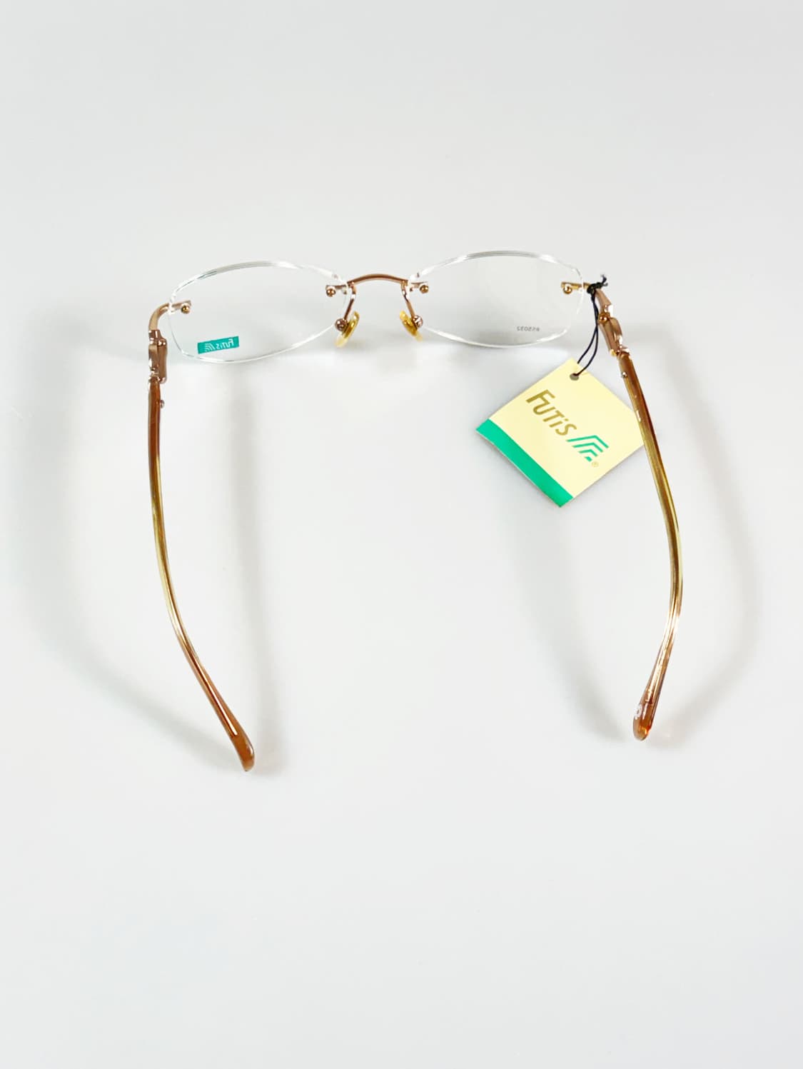90s FUTIS 무테 스퀘어 메탈 프레임 빈티지 안경 상품이미지5