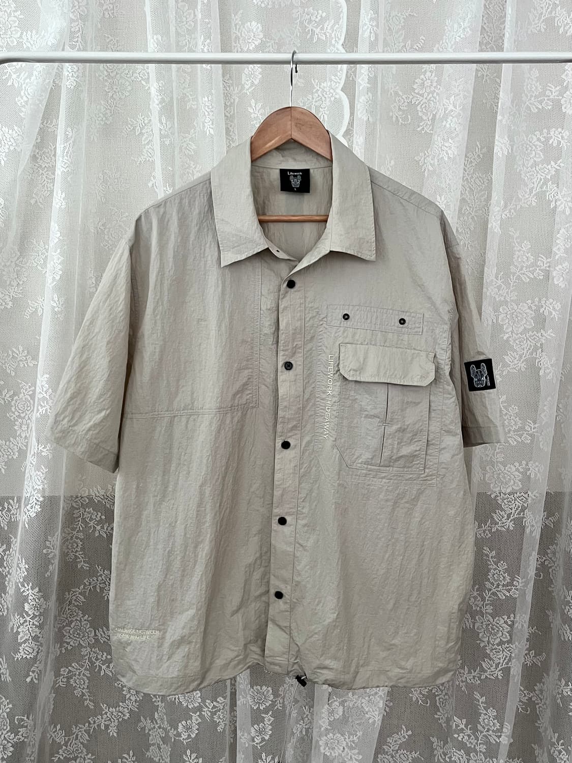 L) 라이프워크 나일론 포켓 셔츠 스톤 상품이미지1