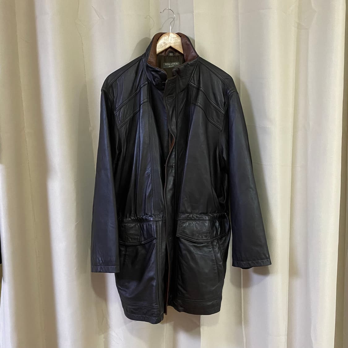 Vintage leather parka 상품이미지1