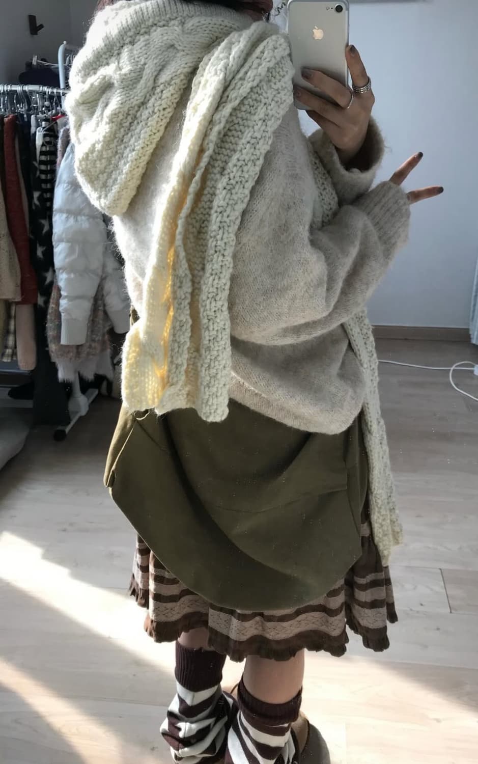 미라이클립 코디 세트/일본 빈티지 모리 선가든파티 스윙잉 크루 상품이미지4