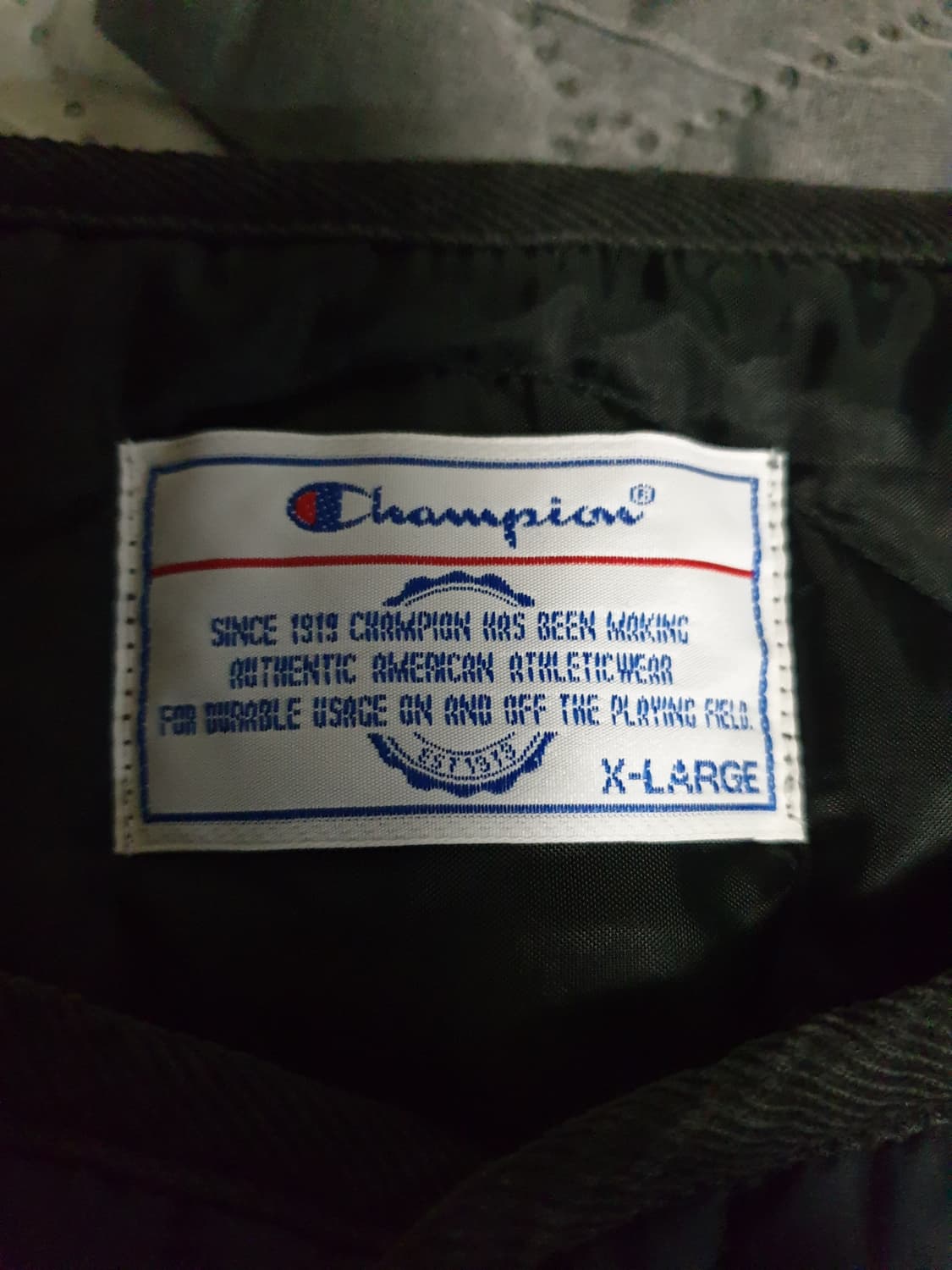 챔피온 C로고 코듀로이 배색 경량패딩 깔깔이 블랙 (XL) 상품이미지4