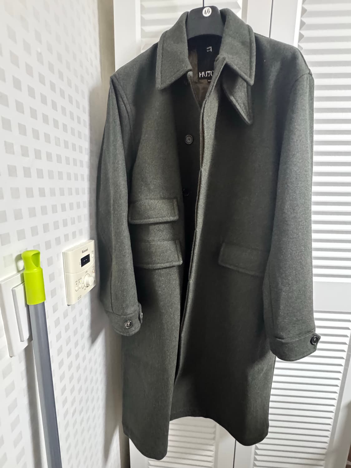 새상품/급처)후톤 발마칸 코트 올리브 상품이미지5