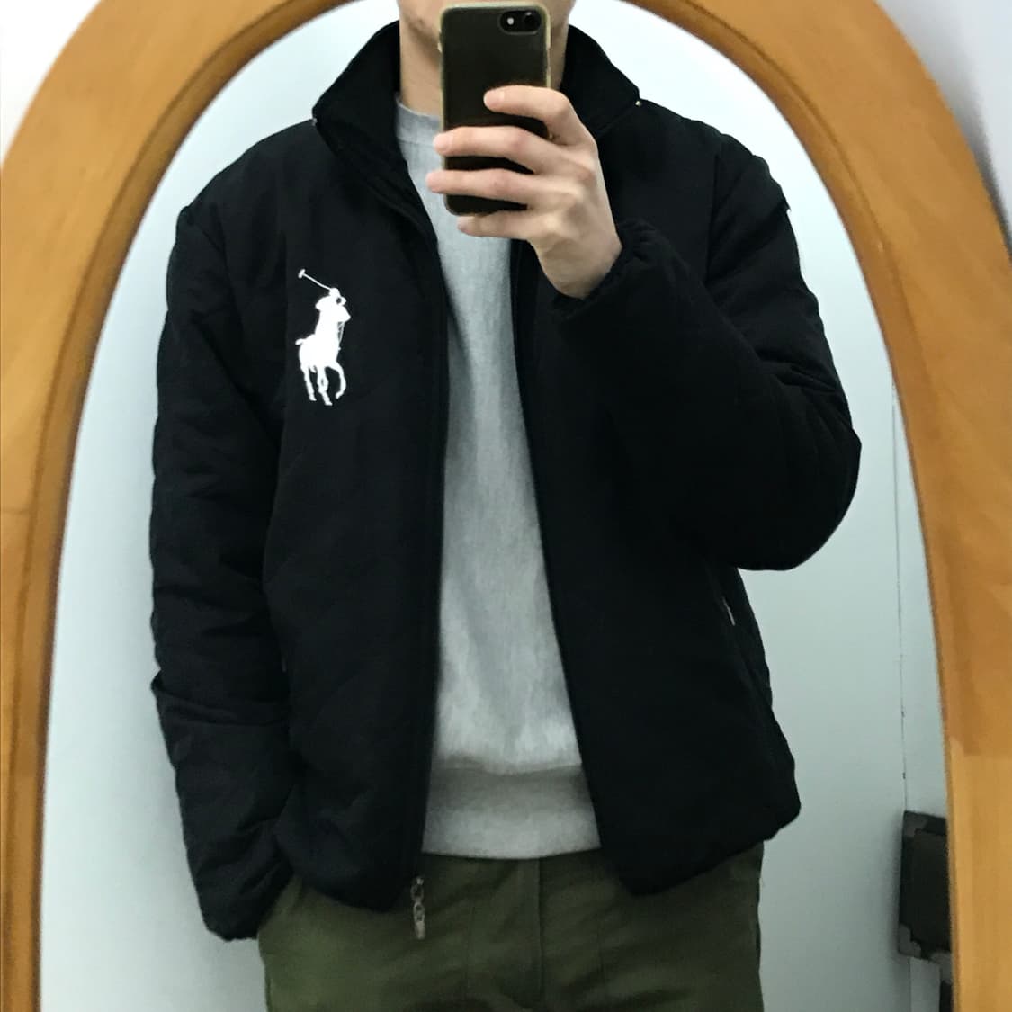 USA 폴로랄프로렌 블랙 집업 퀼팅 자켓 남성 105 사이즈 상품이미지7