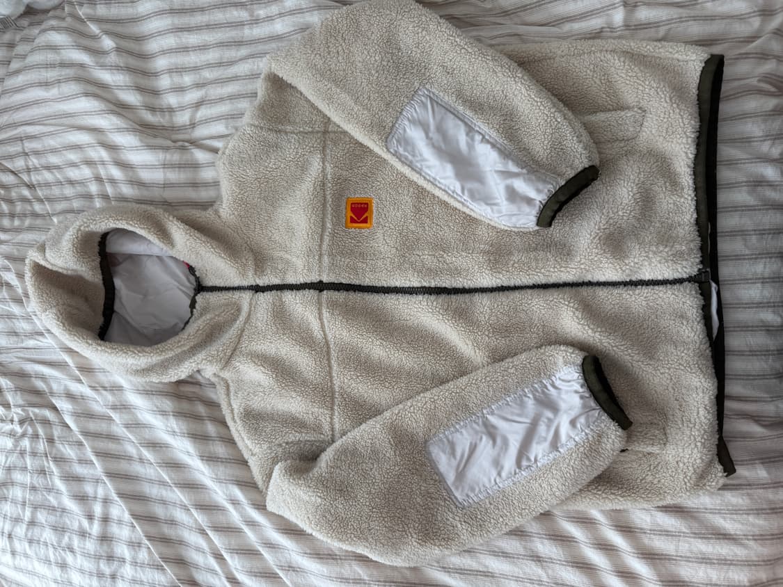 코닥 플리스 후드집업 아이보리 95(M) 남여공용 오버핏 상품이미지2