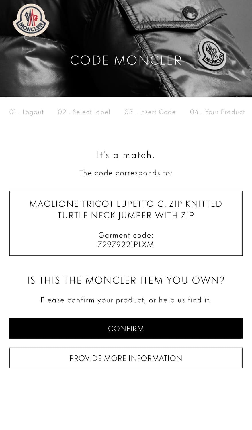 .S/ 몽클레어 투톤 골지 스웻 니트 하프집업 상품이미지2