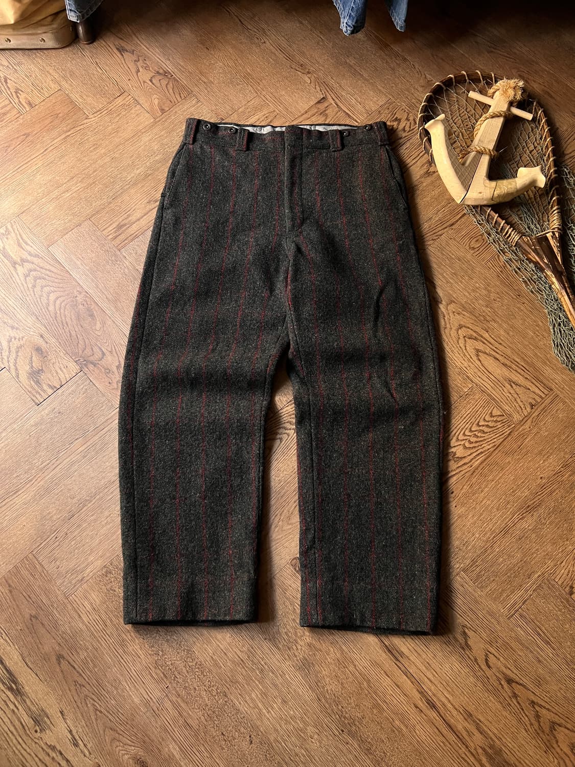 [32]70's 울리치 USA 체크 울 트라우저 팬츠 상품이미지2