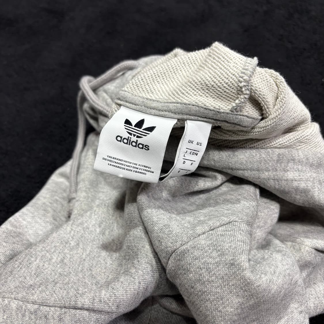 L 아디다스 그레이 후드티 상품이미지5