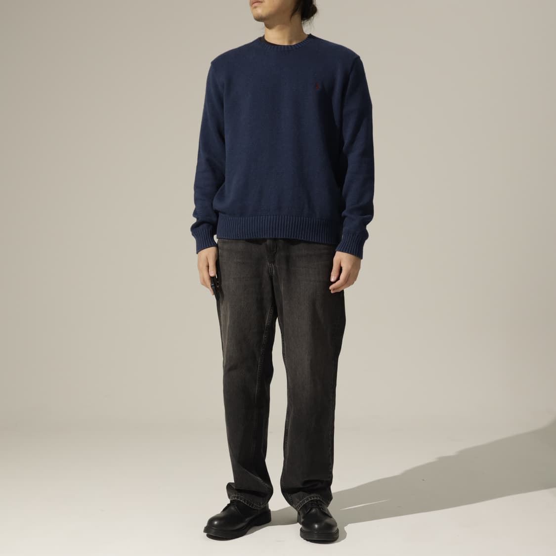 폴로 네이비 코튼 라운드넥 니트 상품이미지8