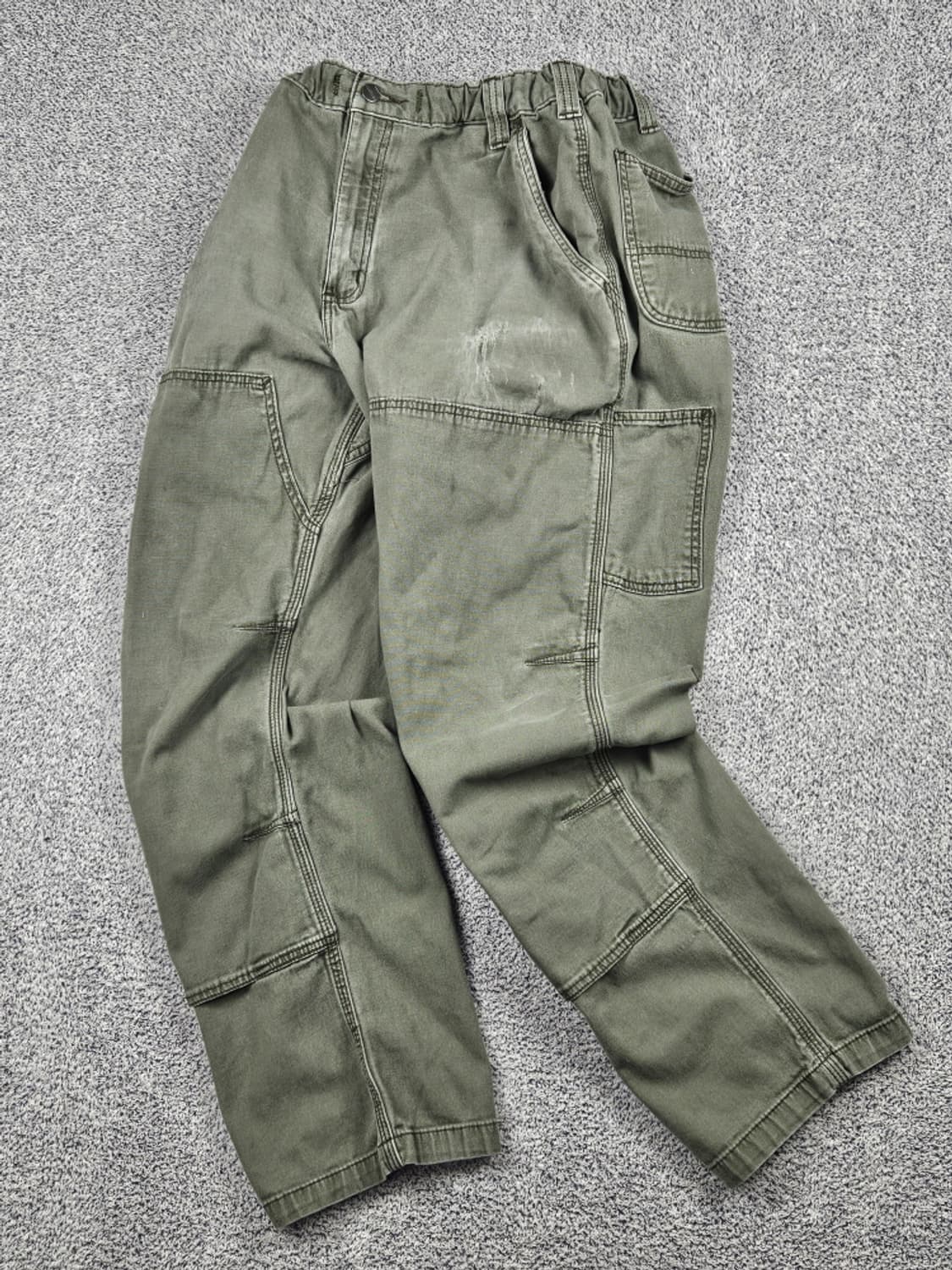 칼하트 캔버스 더블니 밴딩 커스텀 워크 팬츠 (40X30)/ 10231 상품이미지1