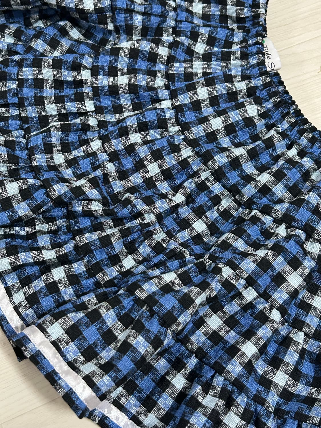 빈티지 블루 체크 캉캉스커트  상품이미지2