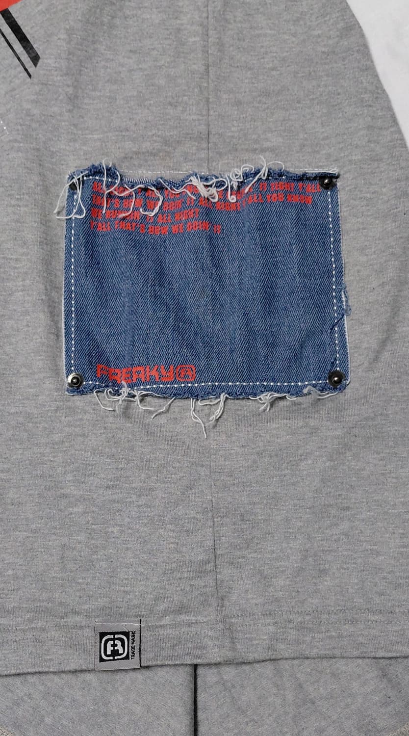 [희귀/3L] FREAKY(프리키) 올드스쿨 데님 패치 롱 슬리브 상품이미지4