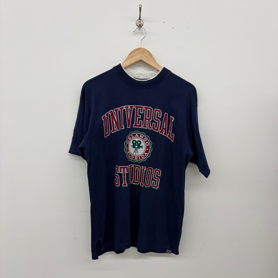 유니버셜 스튜디오 빈티지 배색 반팔 티셔츠 네이비 남성L 상품이미지1