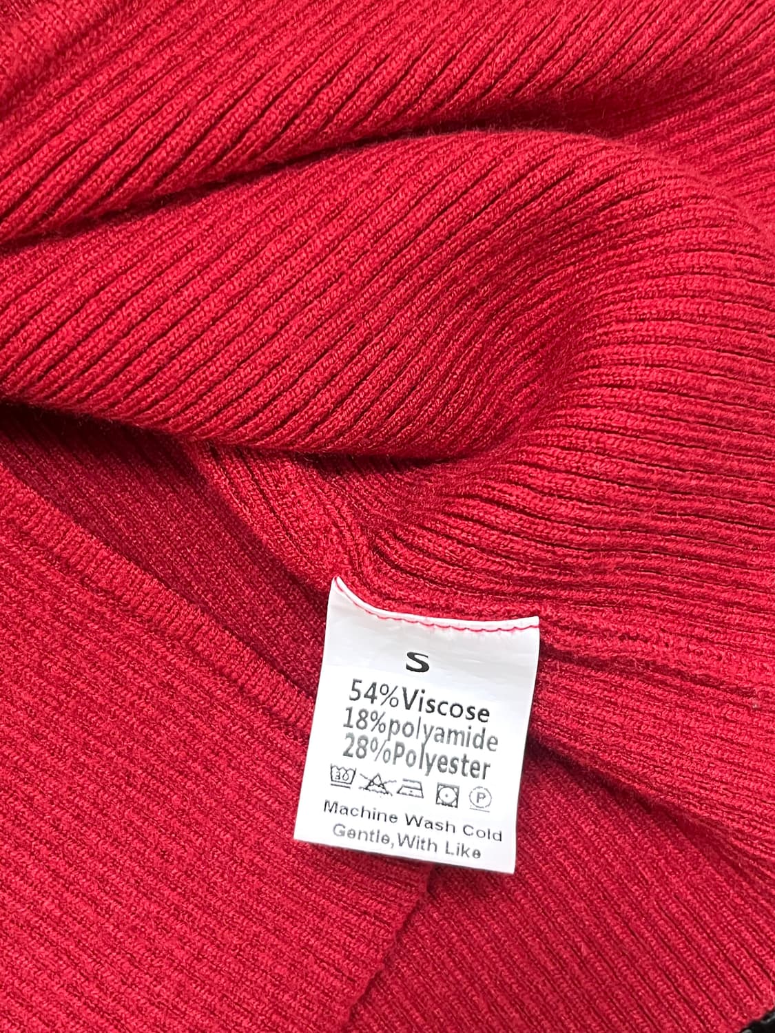 볼륨 업 레드 가디건 상품이미지10