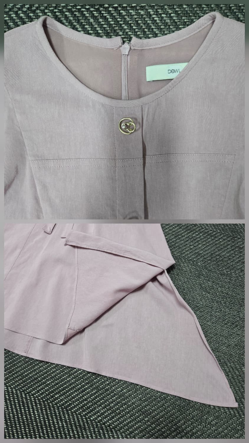 듀엘 프릴 라운드넥 벨티드 원피스 상품이미지3