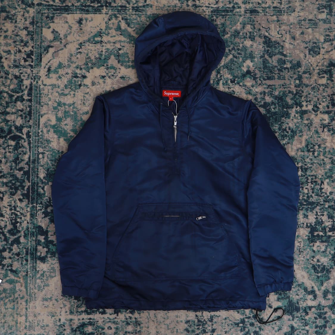 Supreme 슈프림 14Fw 풀오버 트윌 사틴 아노락 네이비 상품이미지3