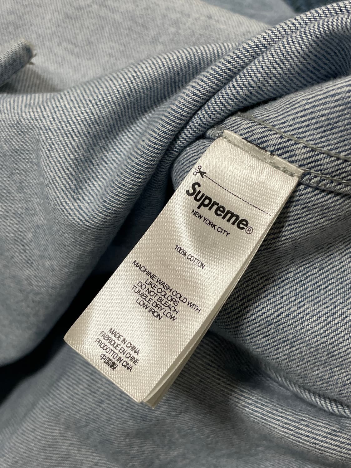 슈프림 스몰 박스 데님 셔츠 워시드 인디고 s사이즈 25SS 상품이미지3