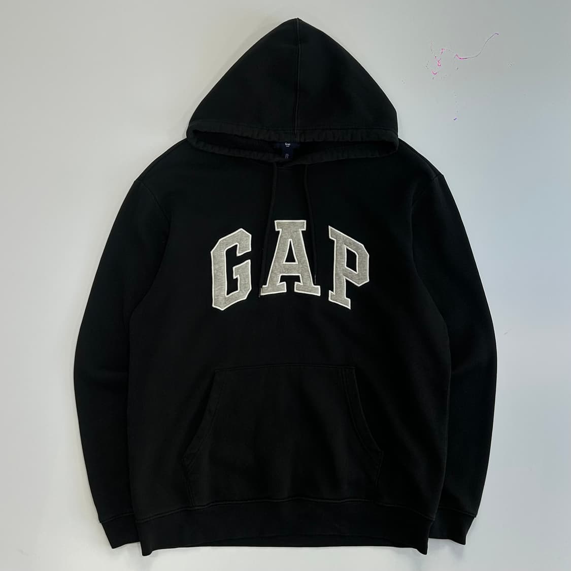 GAP 갭 그레이 로고 블랙 후드티  상품이미지3