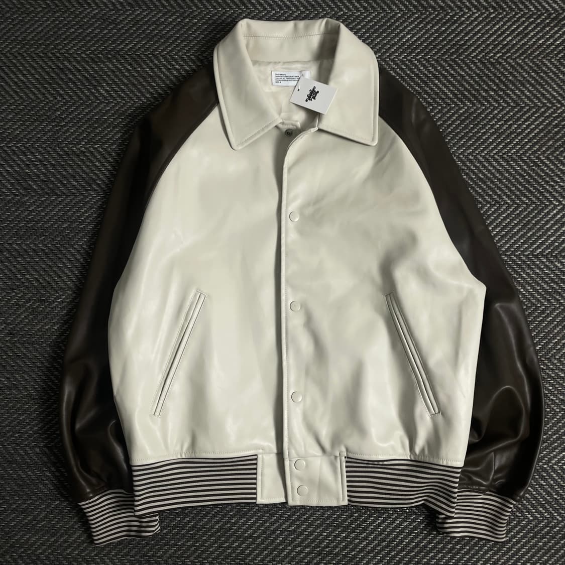 파르티멘토 버핑레더 배색 봄버 자켓y 3511 상품이미지2