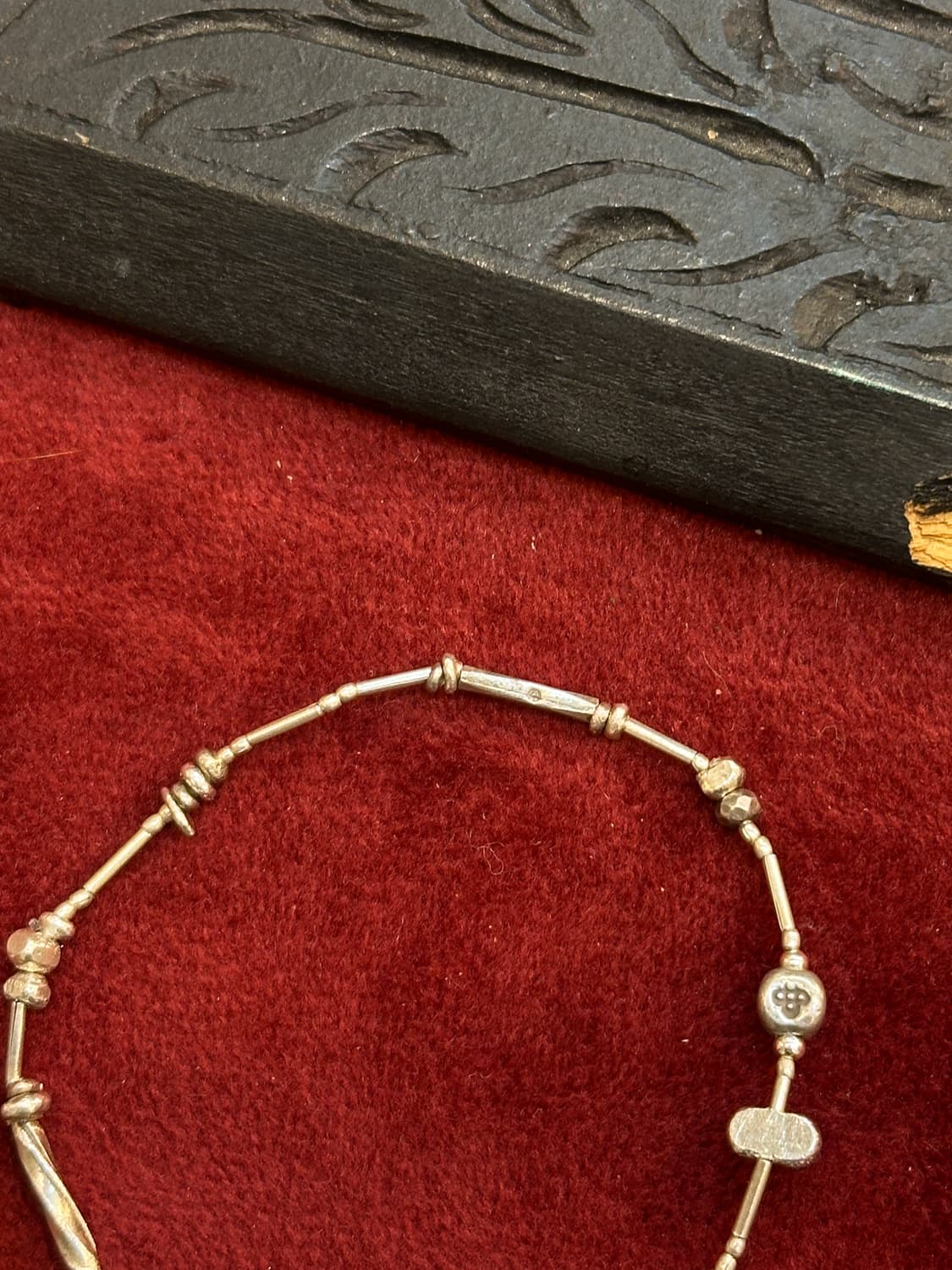 Musta karensilver banding bracelet 상품이미지3