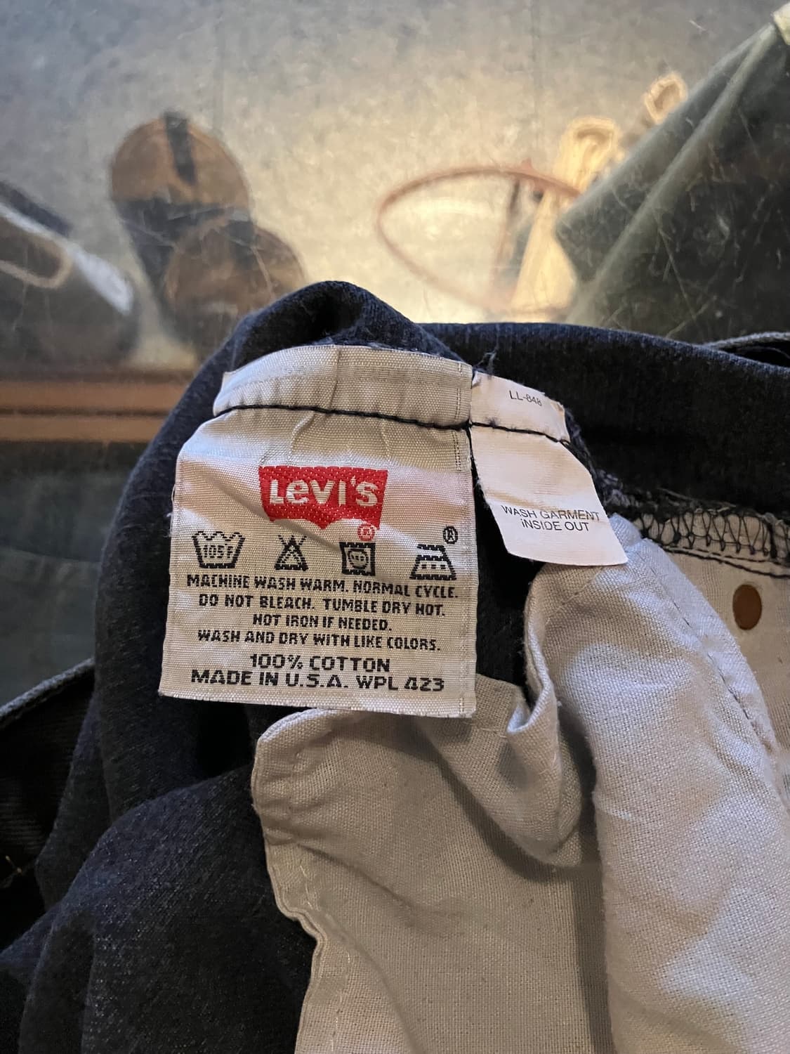 USA 빈티지 리바이스 501 0660 블랙진 흑청 데님 팬츠 상품이미지9