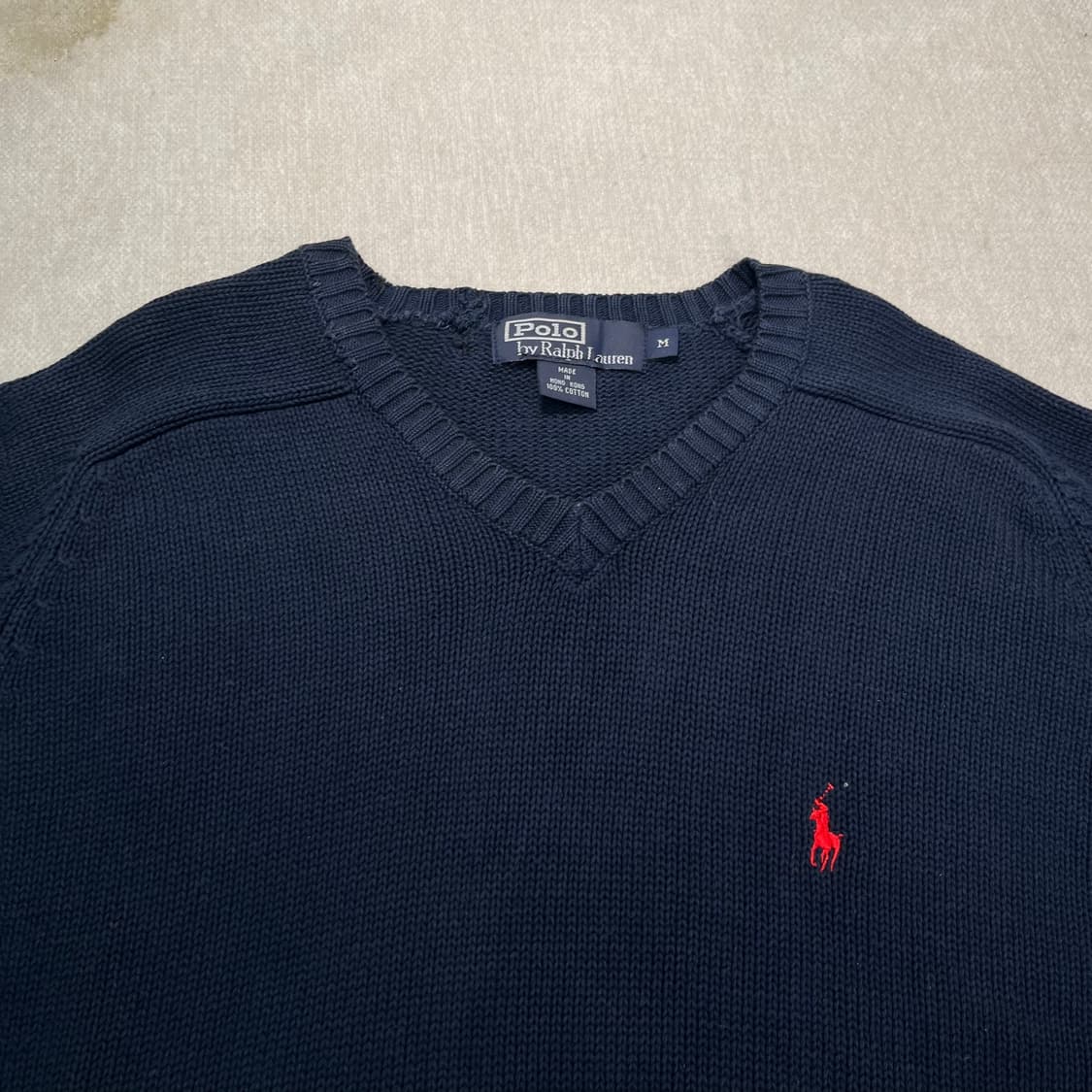100 폴로 랄프로렌 코튼 브이넥 니트 상품이미지2