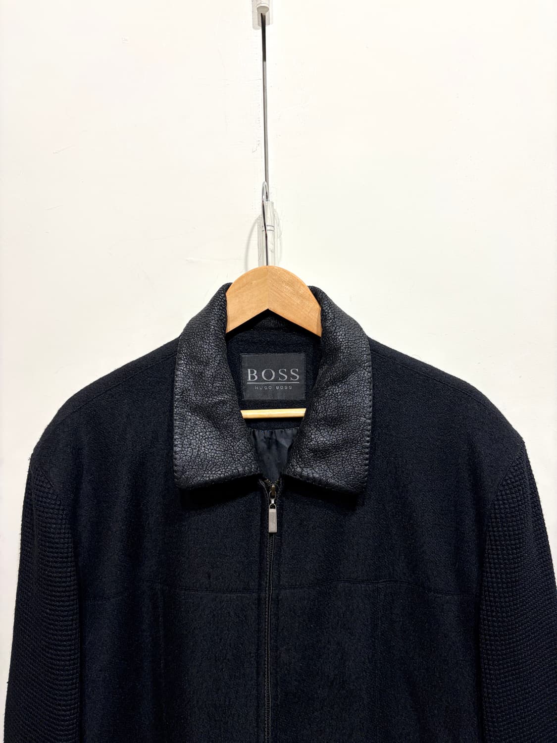 휴고 보스 울 레더 트리밍 자켓 상품이미지2