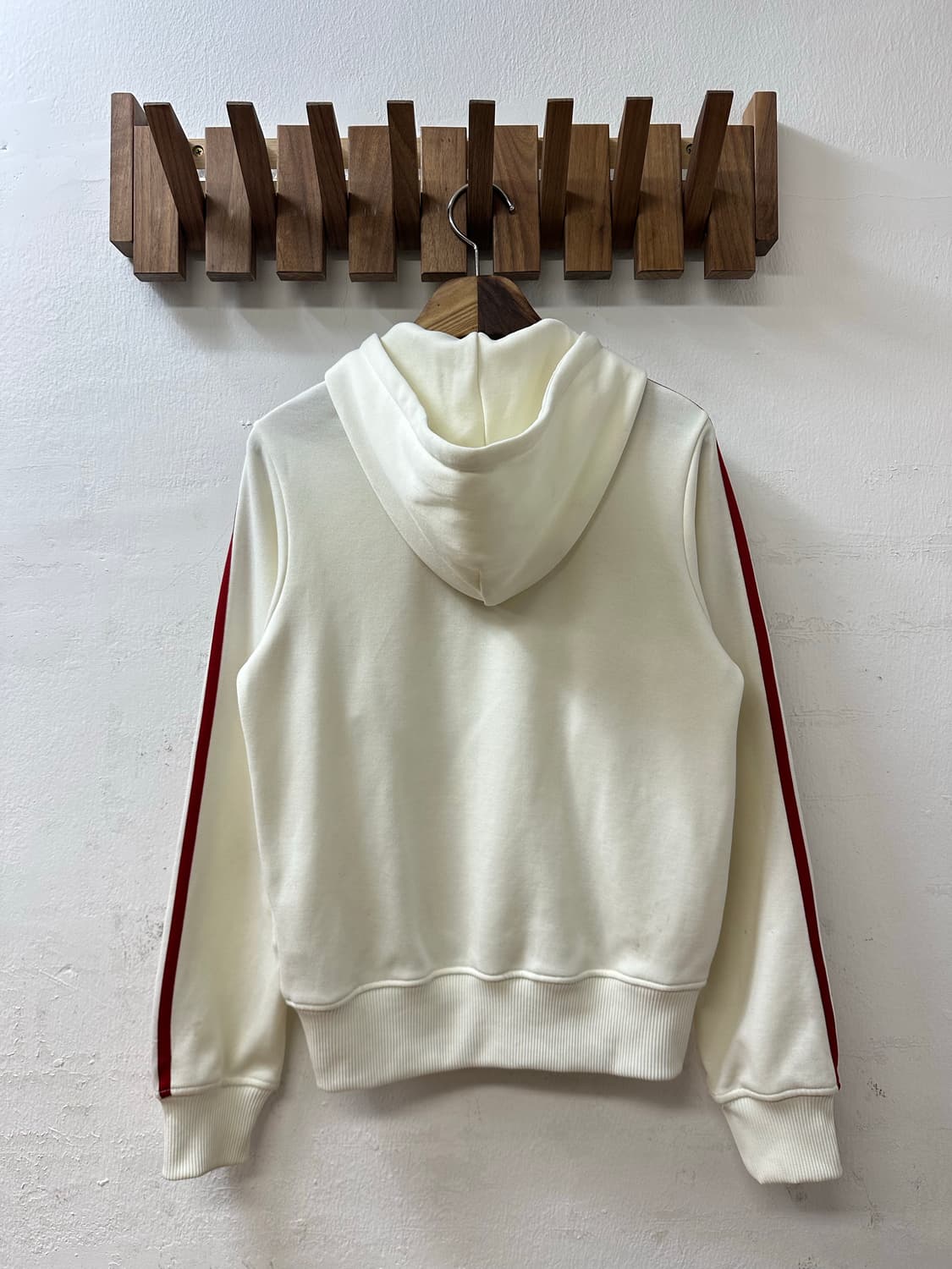 대장급 아디다스 Adidas 삼선 레드라인 화이트 후드 집업 상품이미지4