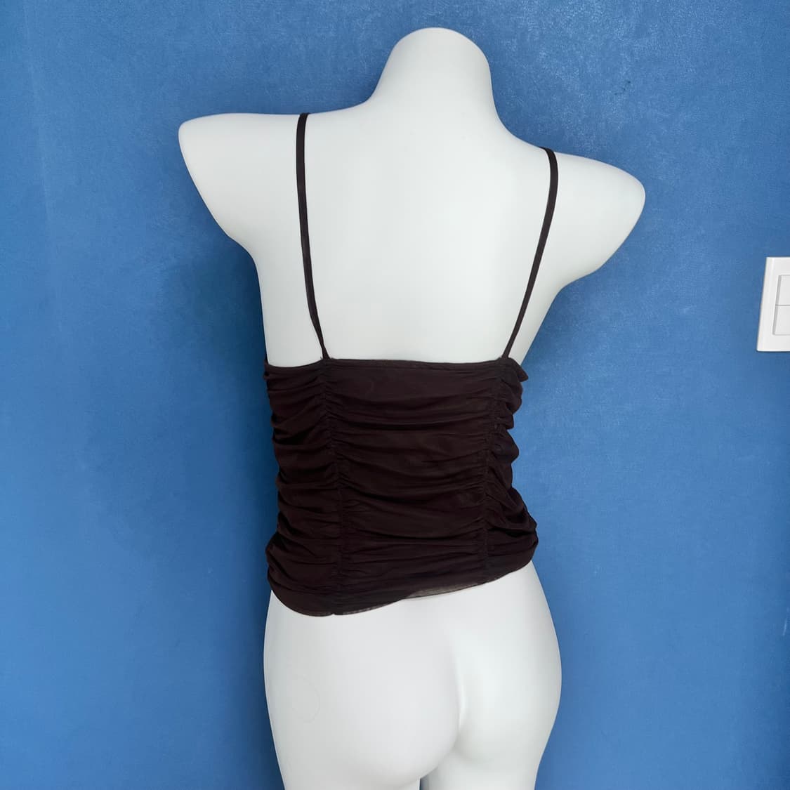 빈티지 브라운 레이스 나시 상품이미지3