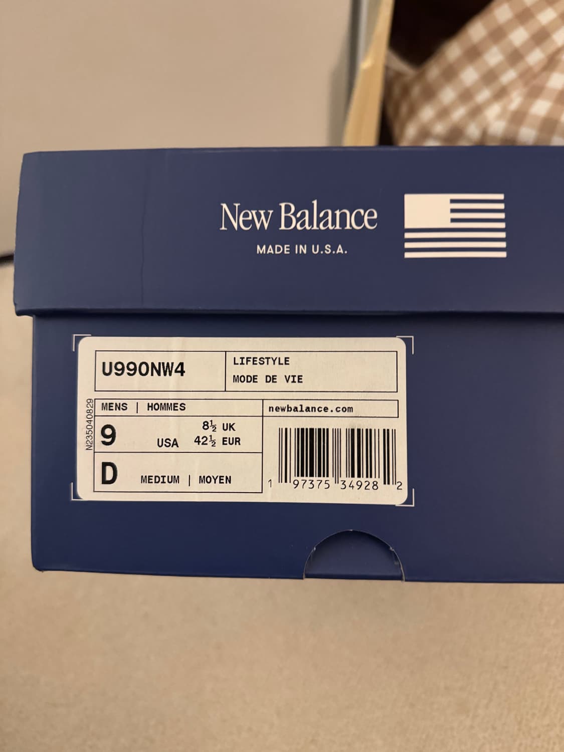 뉴발란스 x 에메 레온 도르 990v4 메이드 인 USA 블루 상품이미지4