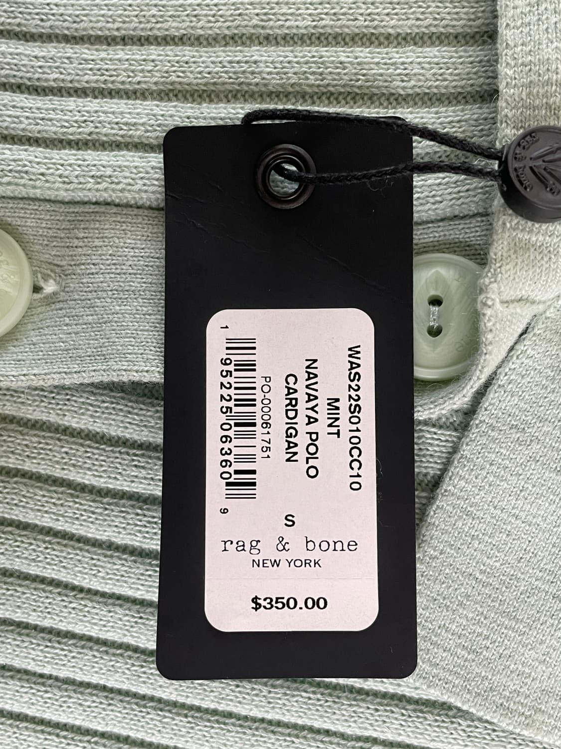 [새상품/S] 랙앤본 navaya 폴로 가디건 민트 상품이미지4